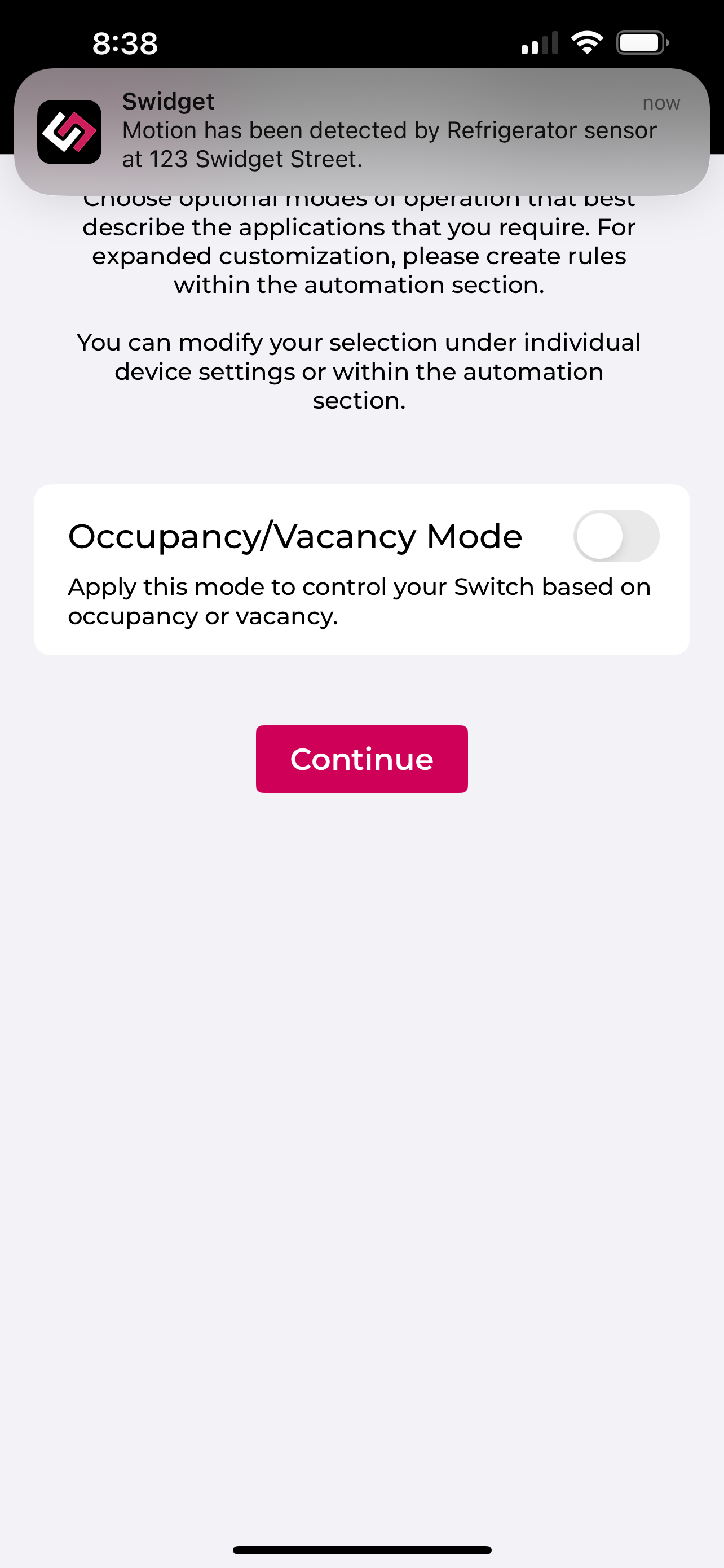 Motion Notifications
