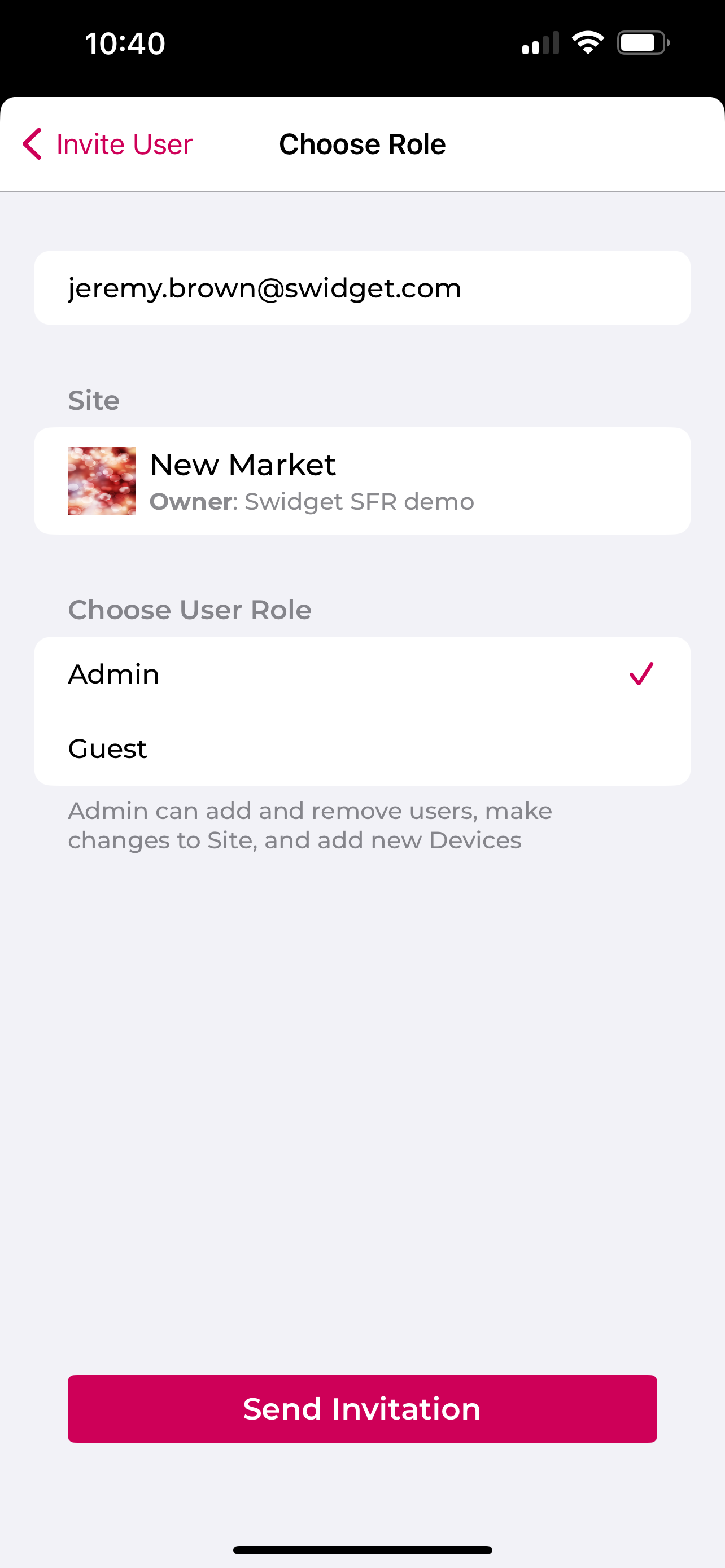 Choose Role