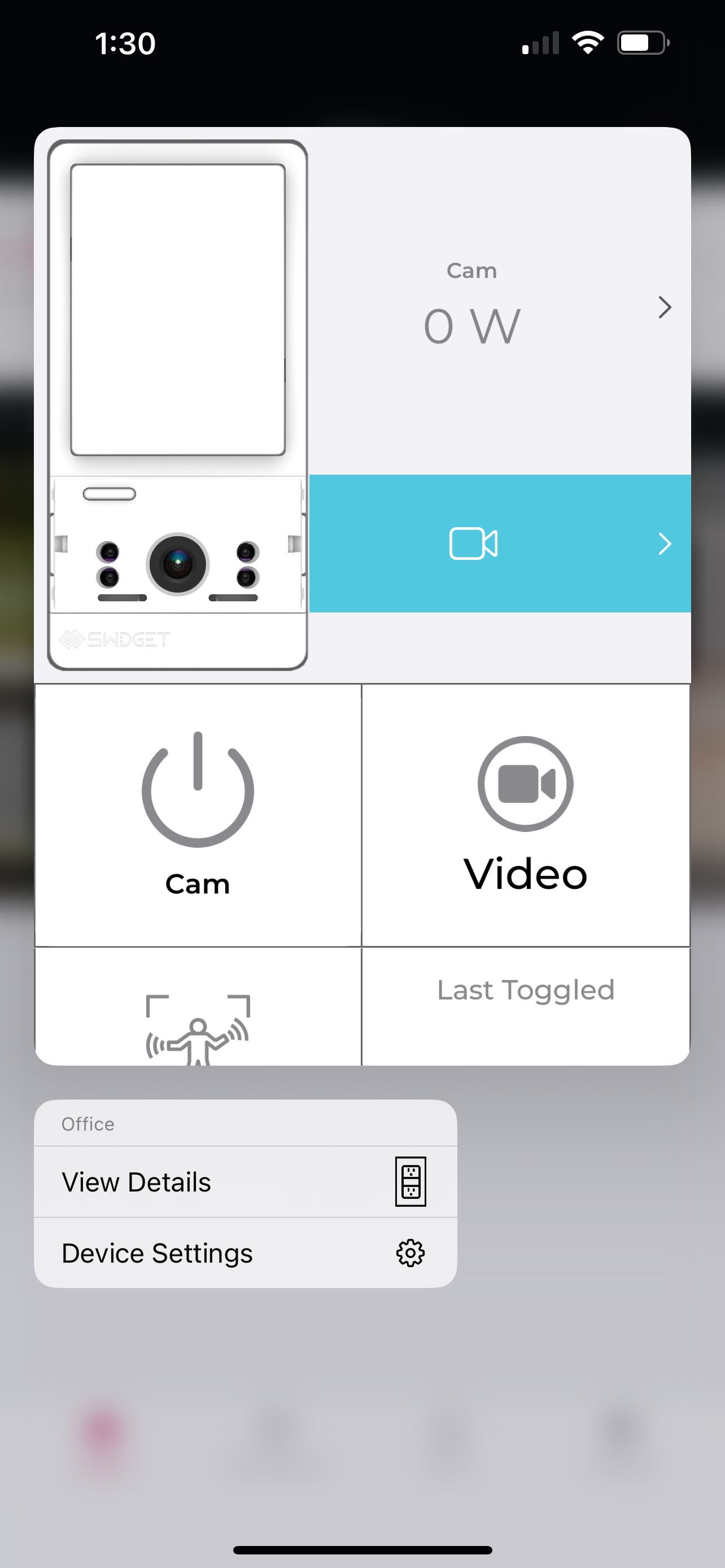 Long Press for Settings